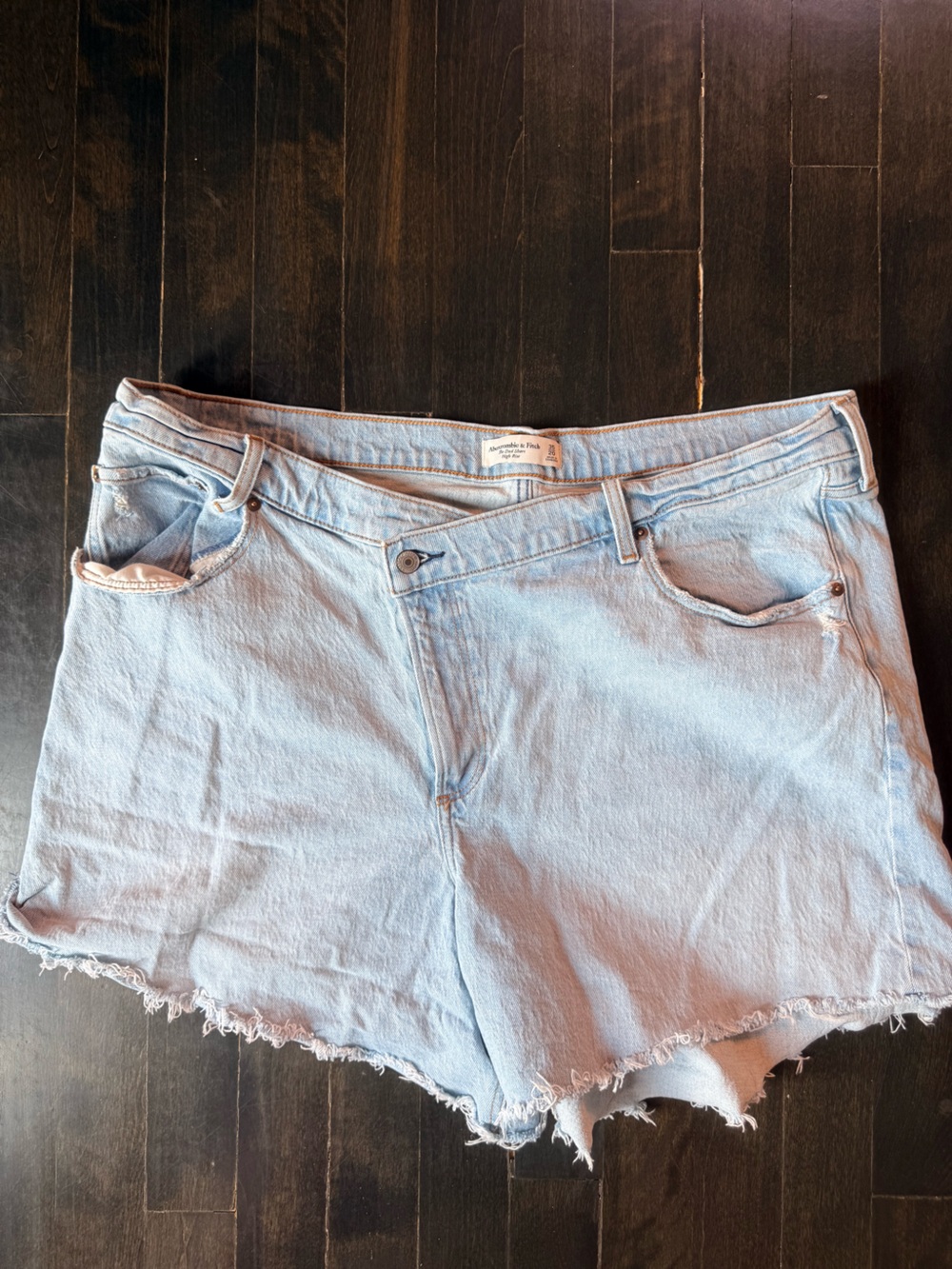Abercrombie Light Blue Denim Cutoff Shorts - Womens